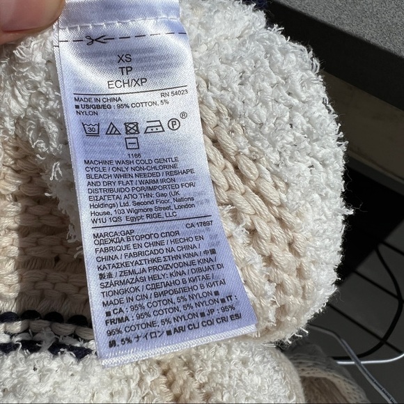 Gap Sleeveless Duster Long Stripped knit Boho Cardigan - Picture 5 of 7